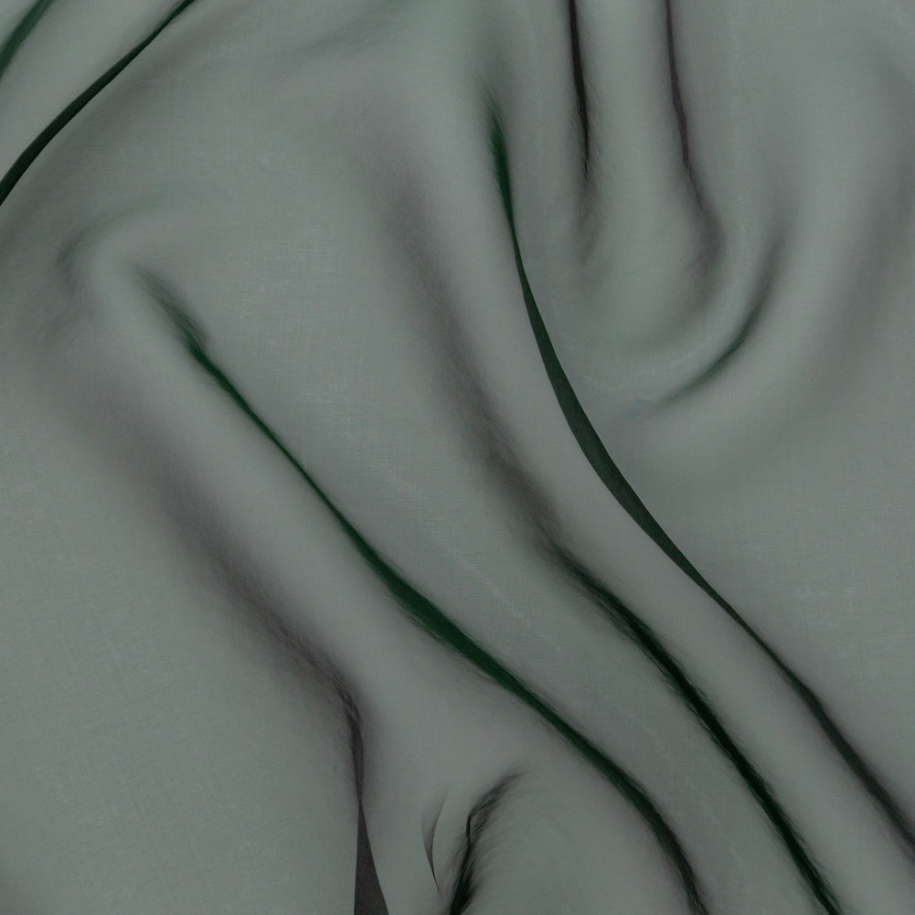 Shimmering Emerald and Black Iridescent Organza Shimmering Emerald and Black Iridescent Organza
