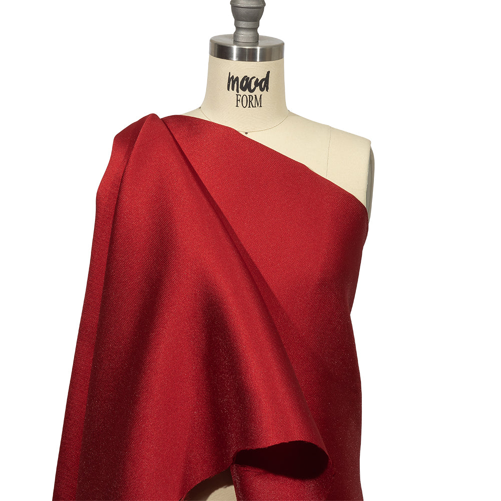 Kestrel Tango Red Novelty Polyester Pique - Detail Kestrel Tango Red Novelty Polyester Pique - Detail