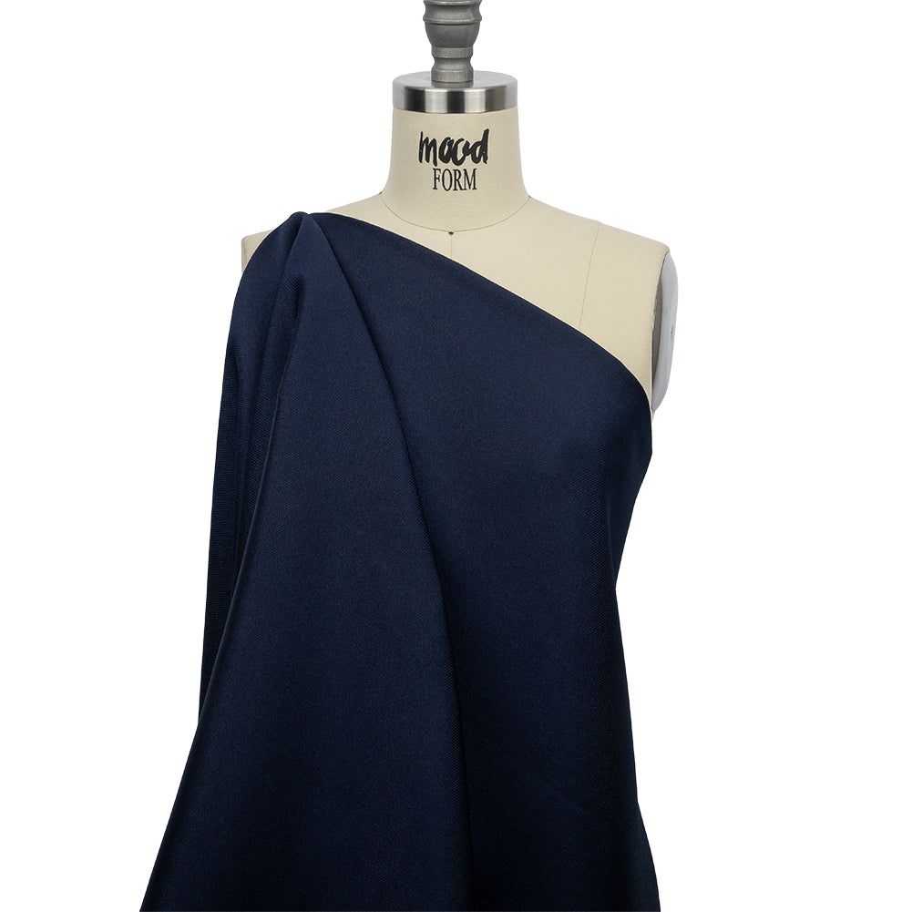 Novelty Polyester Pique - Navy - Kestrel Collection Drape Novelty Polyester Pique - Navy - Kestrel Collection Drape