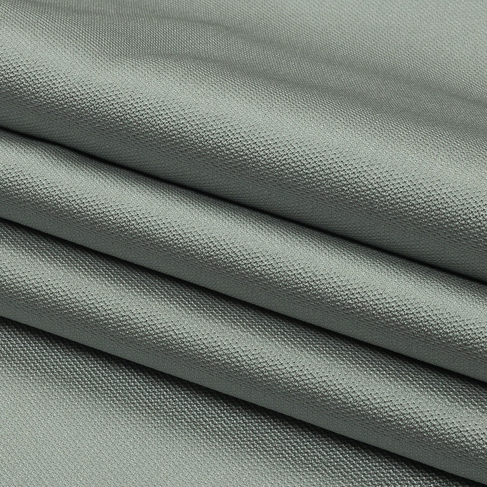 Novelty Polyester Pique - Silver - Kestrel Collection Folded Novelty Polyester Pique - Silver - Kestrel Collection Folded