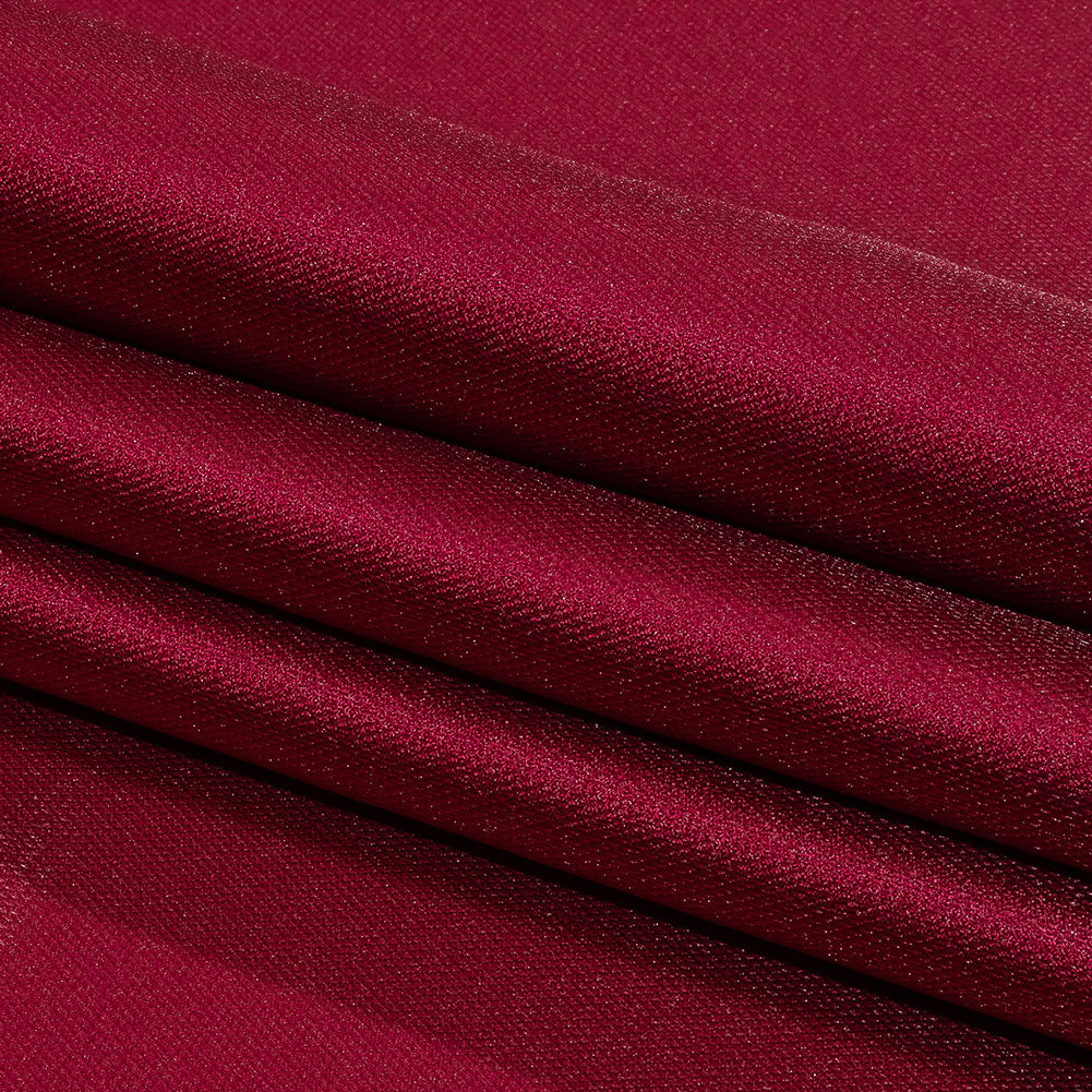 Novelty Polyester Pique - Cranberry Red - Kestrel Collection Full Novelty Polyester Pique - Cranberry Red - Kestrel Collection Full