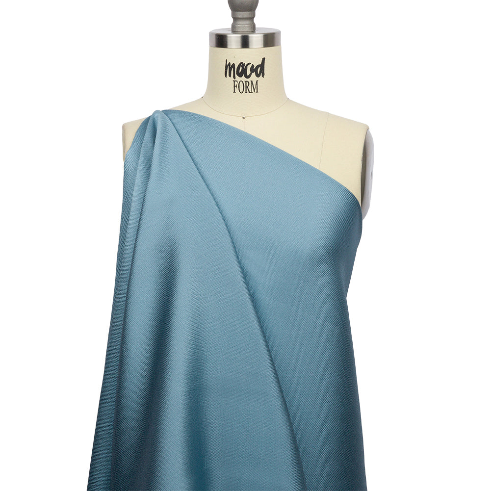 Novelty Polyester Pique - Steel Blue - Kestrel Collection Drape Novelty Polyester Pique - Steel Blue - Kestrel Collection Drape