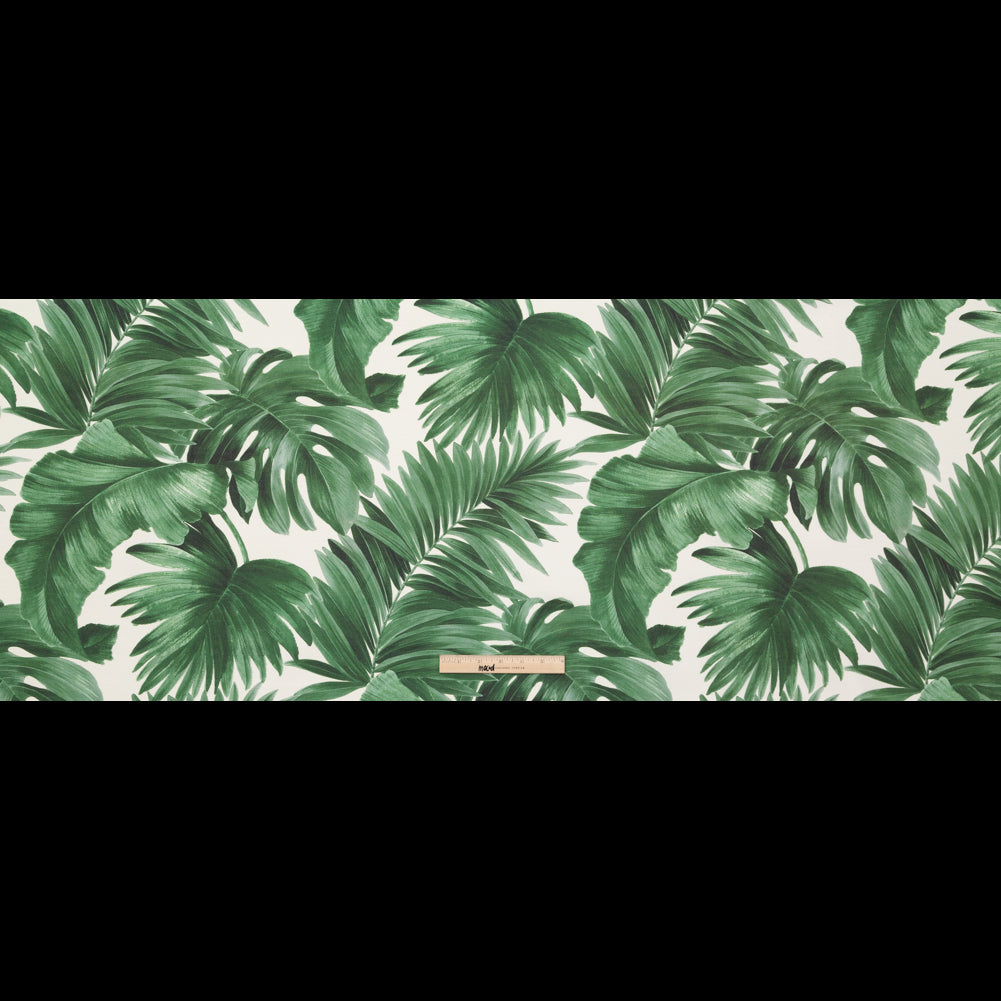 Dark Green Tropical Leaves Printed Woven Full Dark Green Tropical Leaves Printed Woven Full