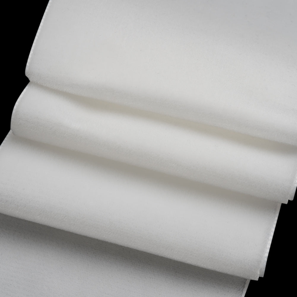 Single Faced Velvet Ribbon Made in Italy - 2.875" - Off White - Sabine Collection Single Faced Velvet Ribbon Made in Italy - 2.875" - Off White - Sabine Collection