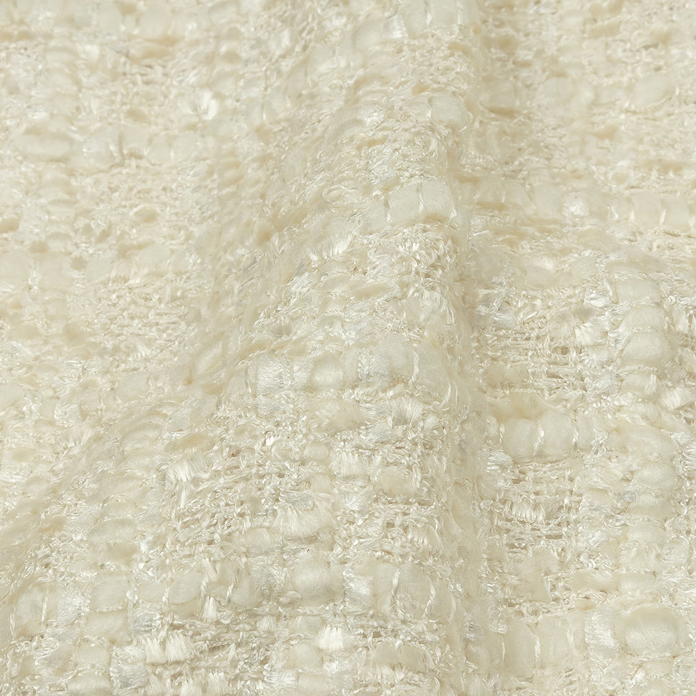 Viscose and Acrylic Chenille Tweed - Crystal Gray and Silver Coin - Newcastle Collection Folded Viscose and Acrylic Chenille Tweed - Crystal Gray and Silver Coin - Newcastle Collection Folded
