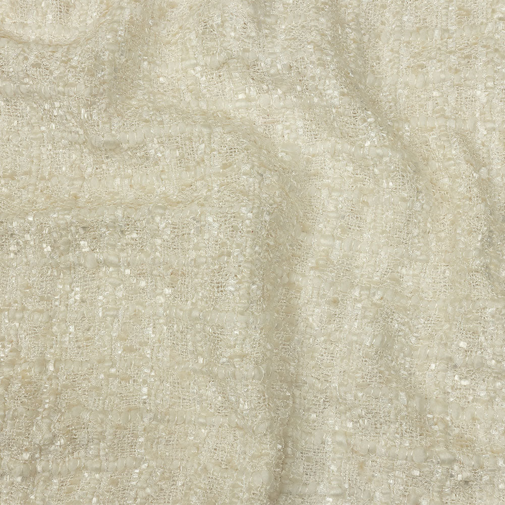 Viscose and Acrylic Chenille Tweed - Crystal Gray and Silver Coin - Newcastle Collection Viscose and Acrylic Chenille Tweed - Crystal Gray and Silver Coin - Newcastle Collection