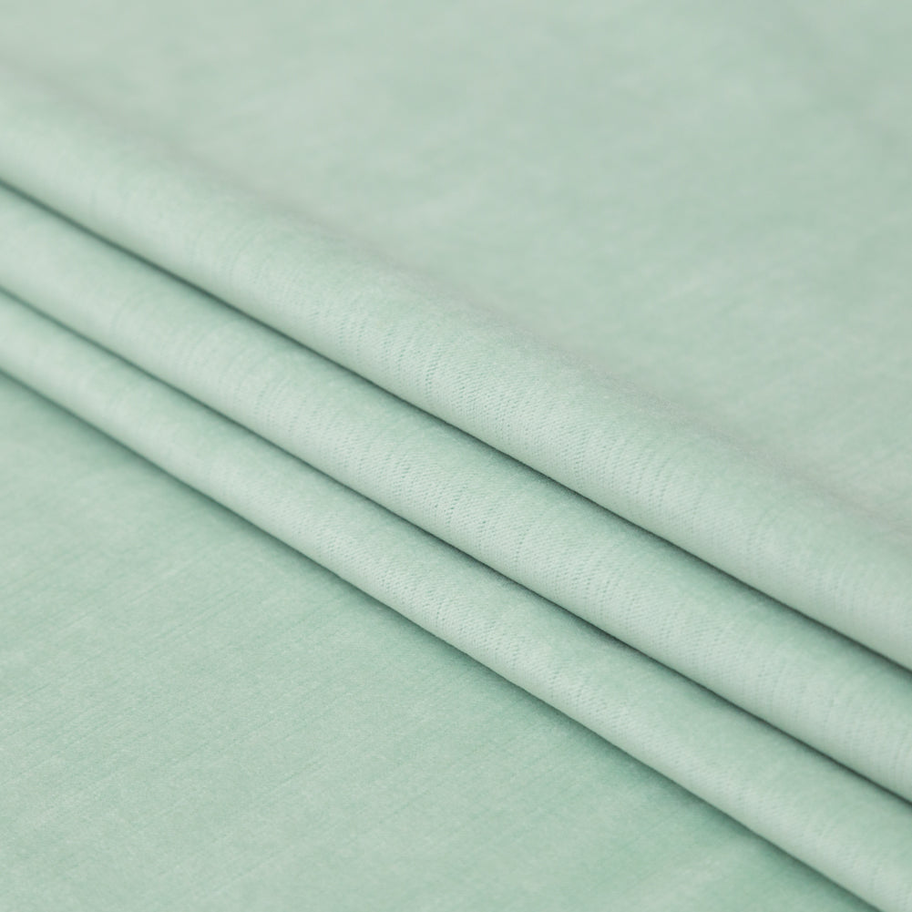 Neon Mint Velvet with Imitation Dupioni Backing - Folded Neon Mint Velvet with Imitation Dupioni Backing - Folded