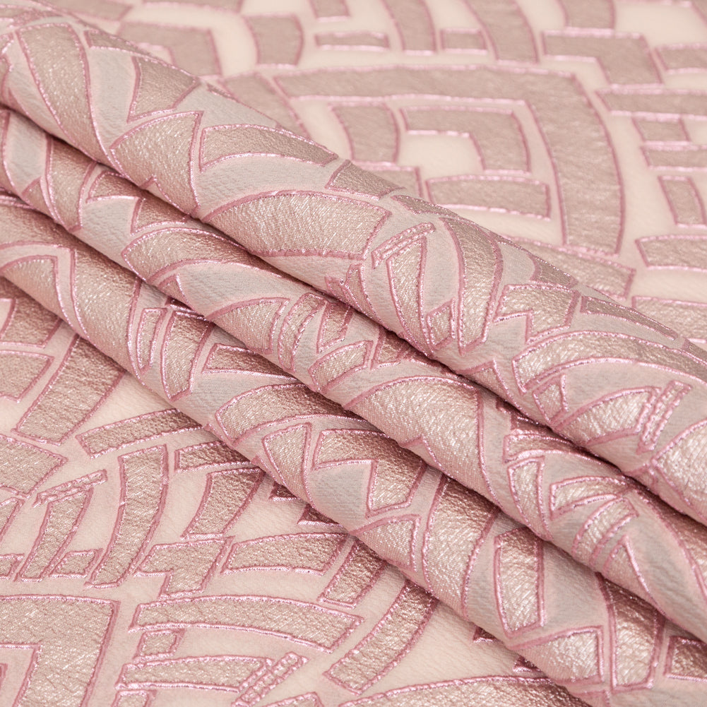 Metallic Pink Geometric Luxury Brocade Detail Metallic Pink Geometric Luxury Brocade Detail