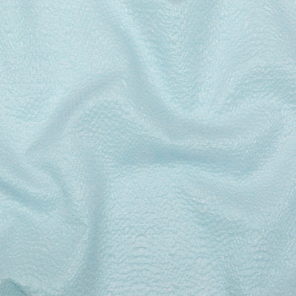 Metallic Blue Striped Bubble Wrap Organza Brocade Metallic Blue Striped Bubble Wrap Organza Brocade