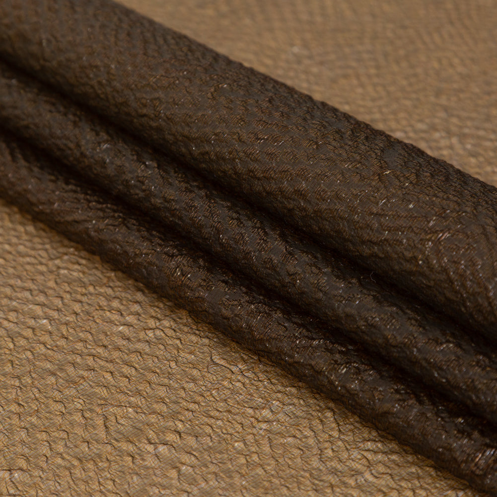 Metallic Gold Striped Bubble Wrap Organza Brocade Detail Metallic Gold Striped Bubble Wrap Organza Brocade Detail