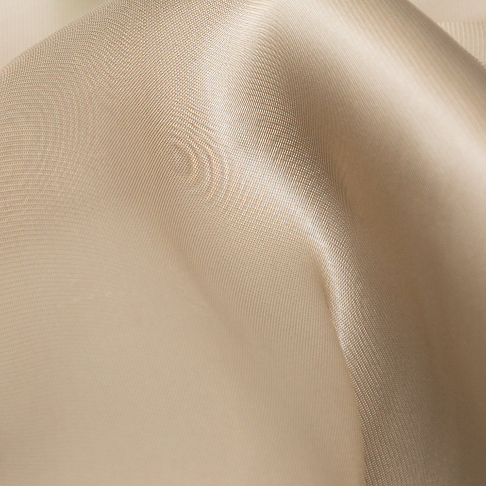 Luminous Champagne Satin-Faced Twill Organza - Full Luminous Champagne Satin-Faced Twill Organza - Full