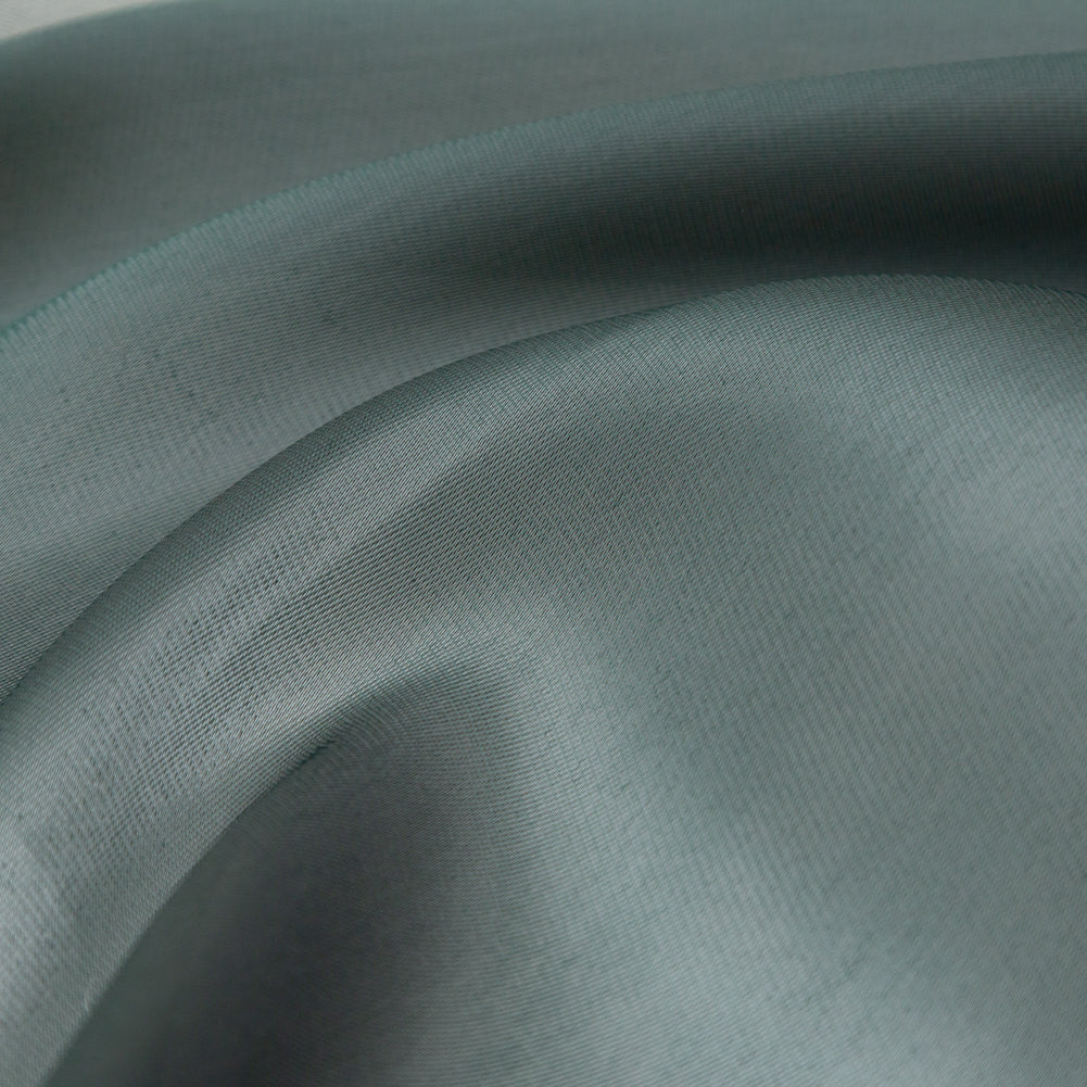 Luminous Hunter Green Satin-Faced Twill Organza - Full Luminous Hunter Green Satin-Faced Twill Organza - Full