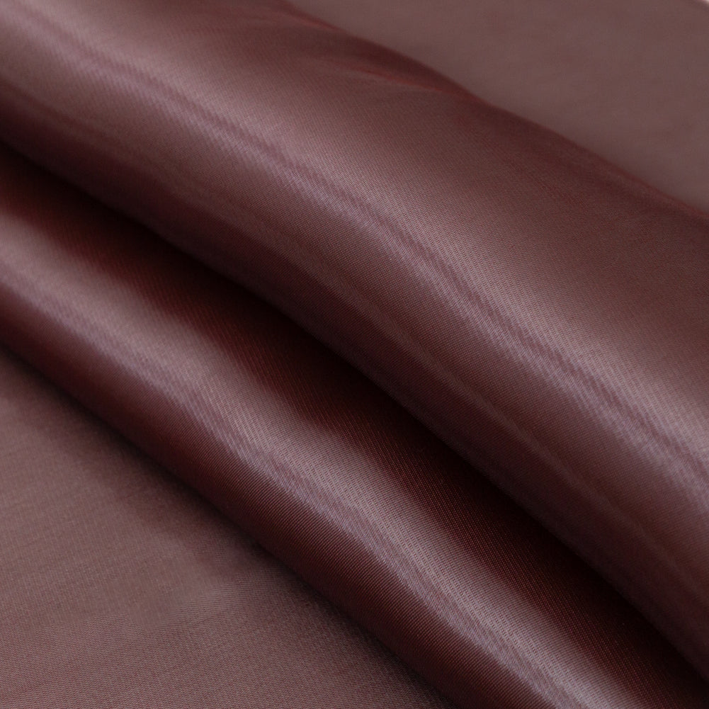 Luminous Wine Satin-Faced Twill Organza - Detail Luminous Wine Satin-Faced Twill Organza - Detail