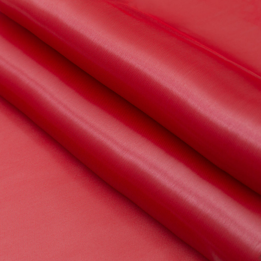 Satin-Faced Twill Organza - Luminous Red - Anise Collection Detail Satin-Faced Twill Organza - Luminous Red - Anise Collection Detail