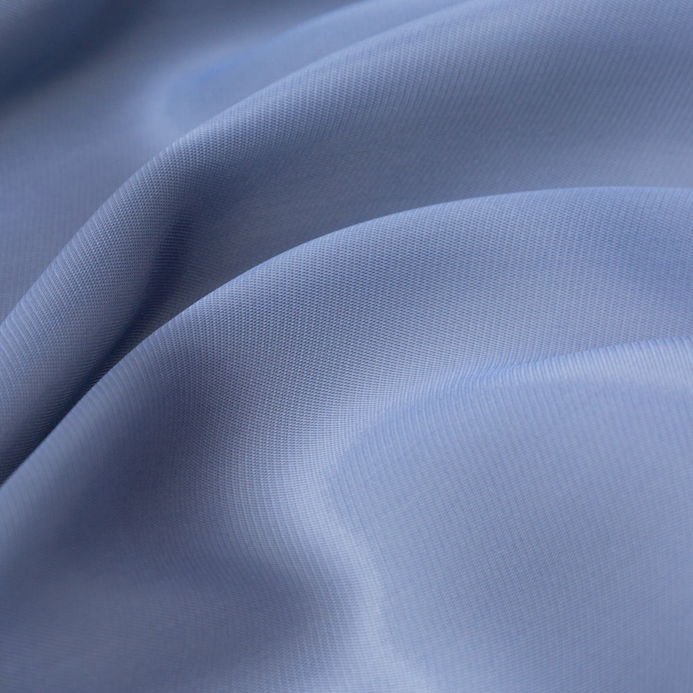 Luminous Colonial Blue Satin-Faced Twill Organza - Full Luminous Colonial Blue Satin-Faced Twill Organza - Full