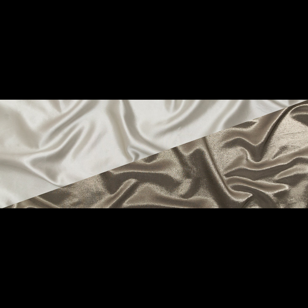 Metallic Pewter Luxury Lame - Folded Metallic Pewter Luxury Lame - Folded
