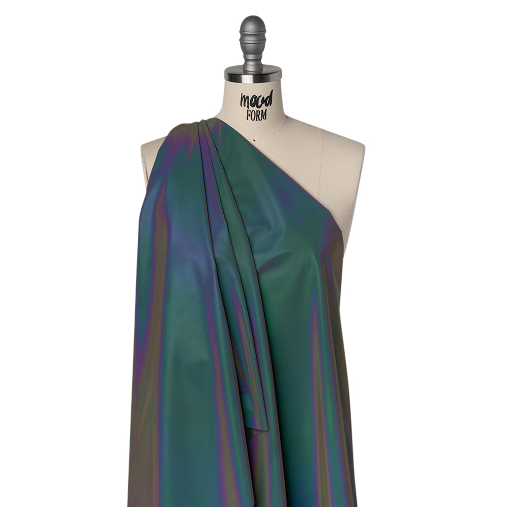 Woven Reflective Fabric - Black and Rainbow Woven Reflective Fabric - Black and Rainbow