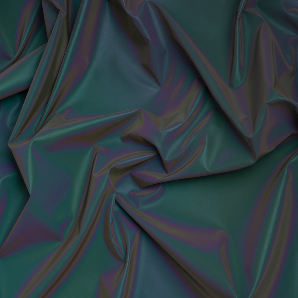 Woven Reflective Fabric - Black and Rainbow Woven Reflective Fabric - Black and Rainbow