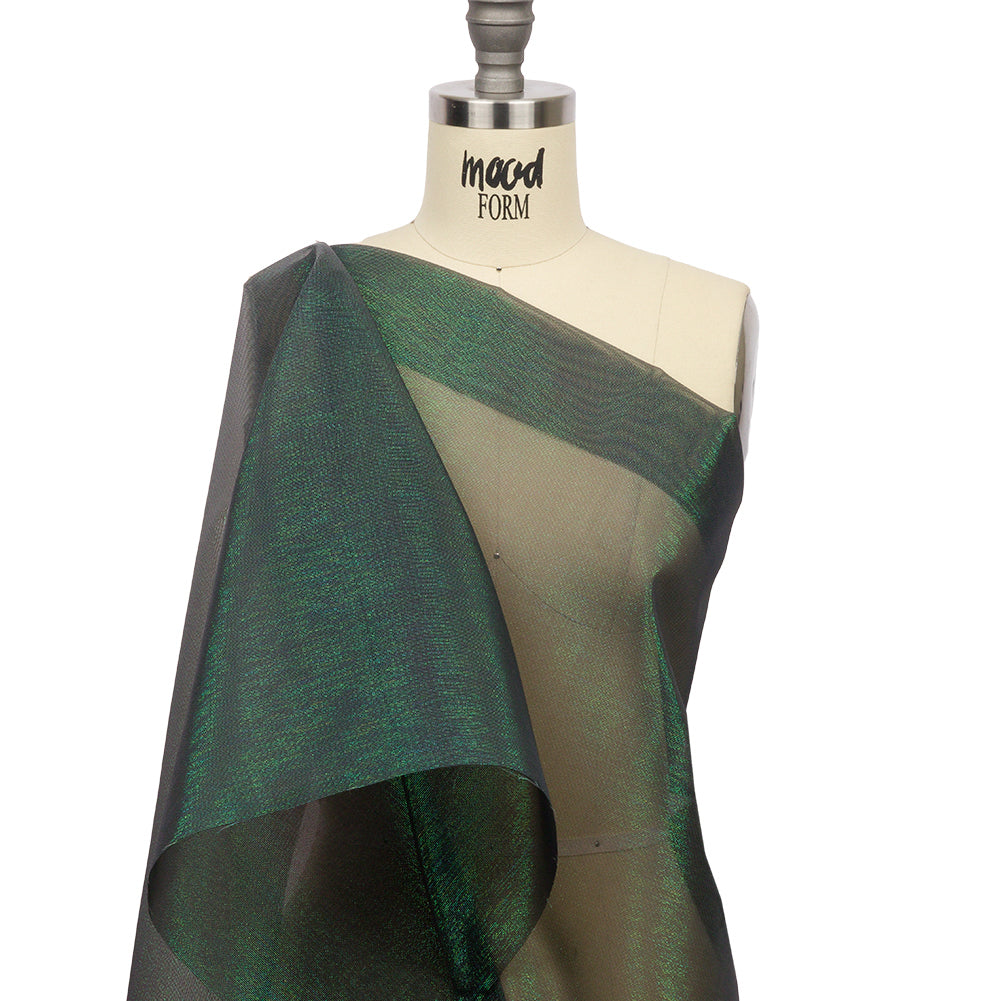 Black Sparkle Stiff Polyester Organdy - Detail Black Sparkle Stiff Polyester Organdy - Detail