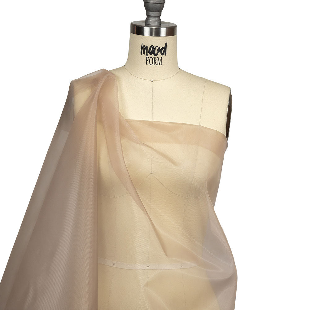 Stiff Polyester Organdy - Nude - Rhiannon Collection Detail Stiff Polyester Organdy - Nude - Rhiannon Collection Detail