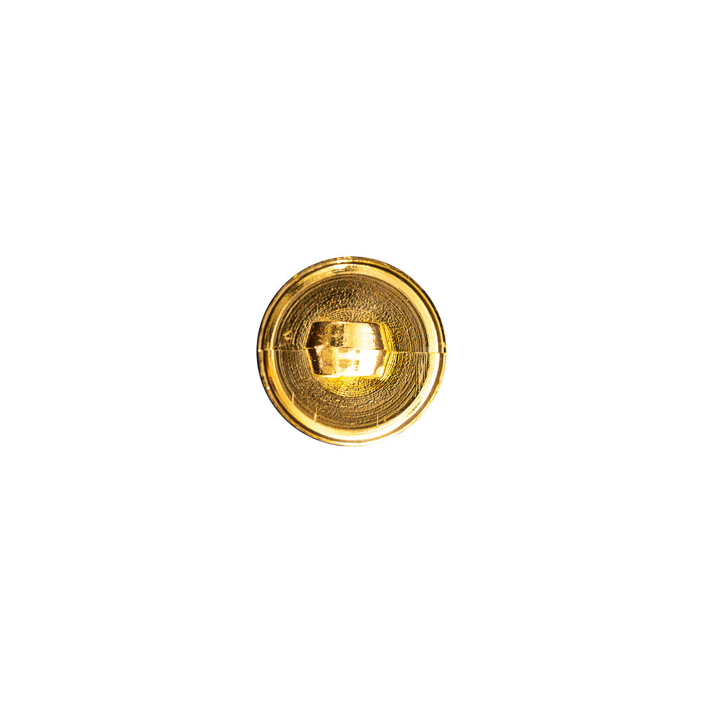 Italian Gold Domed Plastic Shank-Back Button - 16L/10mm Detail Italian Gold Domed Plastic Shank-Back Button - 16L/10mm Detail