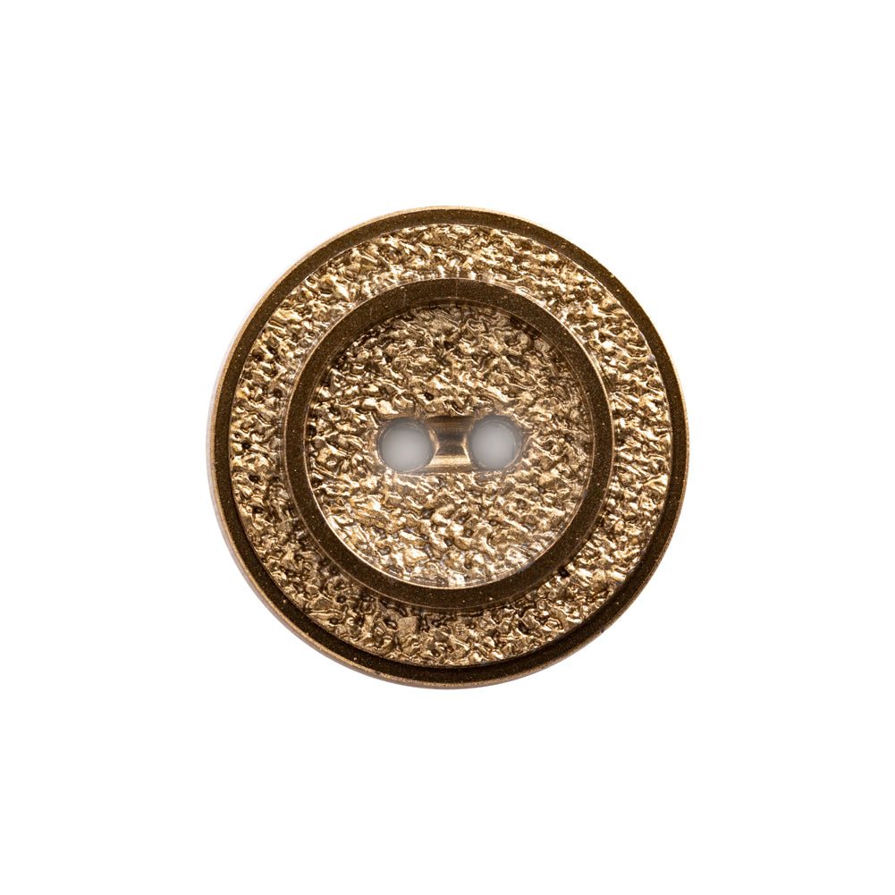 Italian Gold Gravel 2-Hole Button - 36L/23mm Italian Gold Gravel 2-Hole Button - 36L/23mm