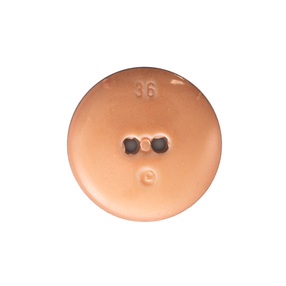 Italian Rose Gold Gravel 2-Hole Button - 44L/28mm - Detail Italian Rose Gold Gravel 2-Hole Button - 44L/28mm - Detail