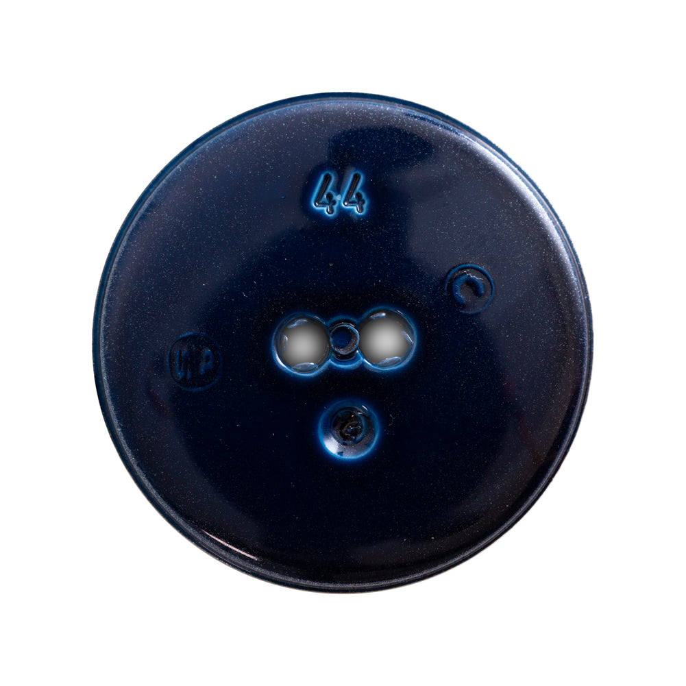Italian Navy Gravel 2-Hole Button - 44L/28mm - Detail Italian Navy Gravel 2-Hole Button - 44L/28mm - Detail
