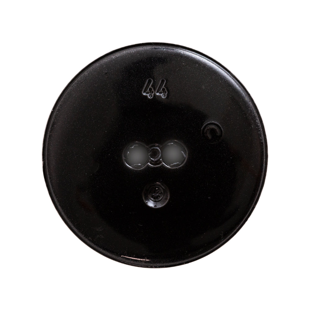 Italian Black Gravel 2-Hole Button - 44L/28mm - Detail Italian Black Gravel 2-Hole Button - 44L/28mm - Detail
