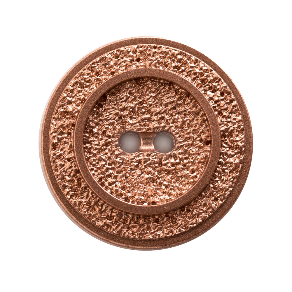 Italian Rose Gold Gravel 2-Hole Button - 36L/23mm Italian Rose Gold Gravel 2-Hole Button - 36L/23mm
