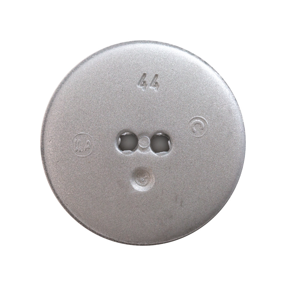 Italian Silver Gravel 2-Hole Button - 44L/28mm Detail Italian Silver Gravel 2-Hole Button - 44L/28mm Detail
