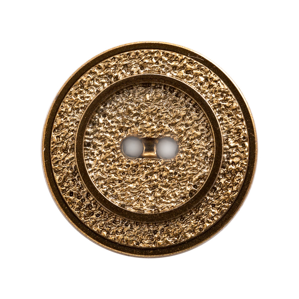 Italian Gold Gravel 2-Hole Button - 44L/28mm Italian Gold Gravel 2-Hole Button - 44L/28mm