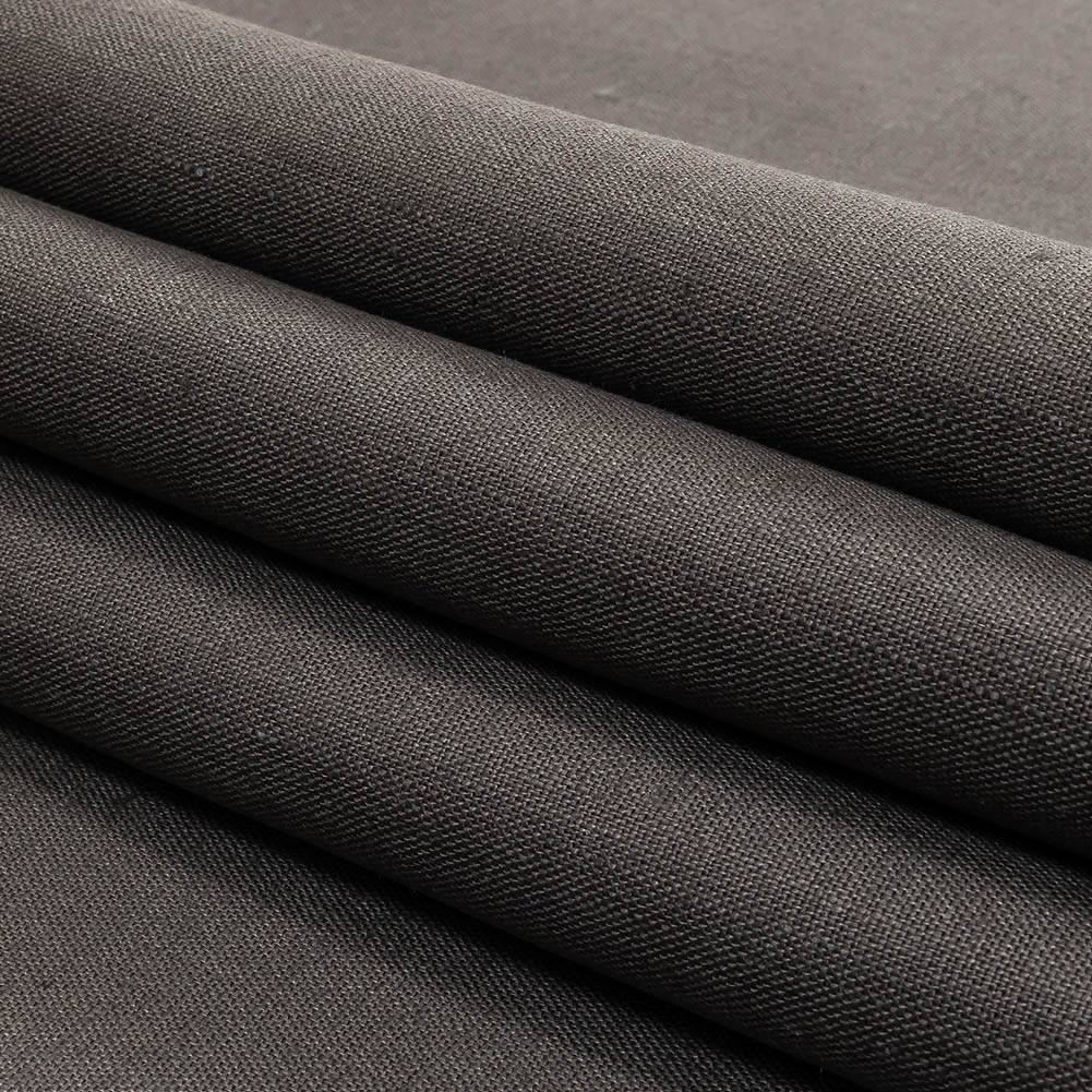 Smoke Gray Heavyweight Linen Woven - Folded Smoke Gray Heavyweight Linen Woven - Folded