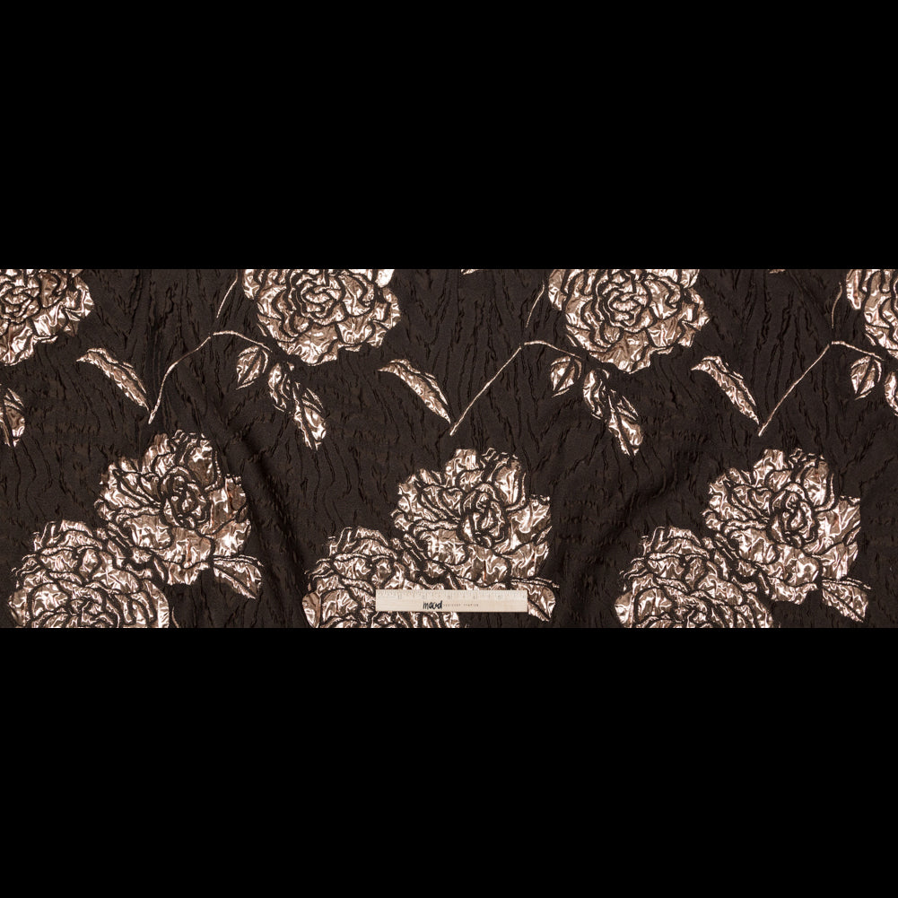 Metallic Rose Gold and Black Rosy Luxury Brocade Full Metallic Rose Gold and Black Rosy Luxury Brocade Full