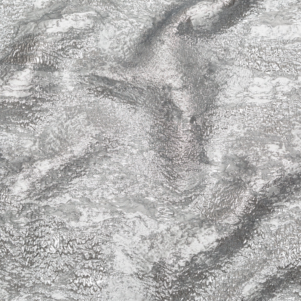 Metallic Silver and Moonstruck Abstract Luxury Brocade Metallic Silver and Moonstruck Abstract Luxury Brocade