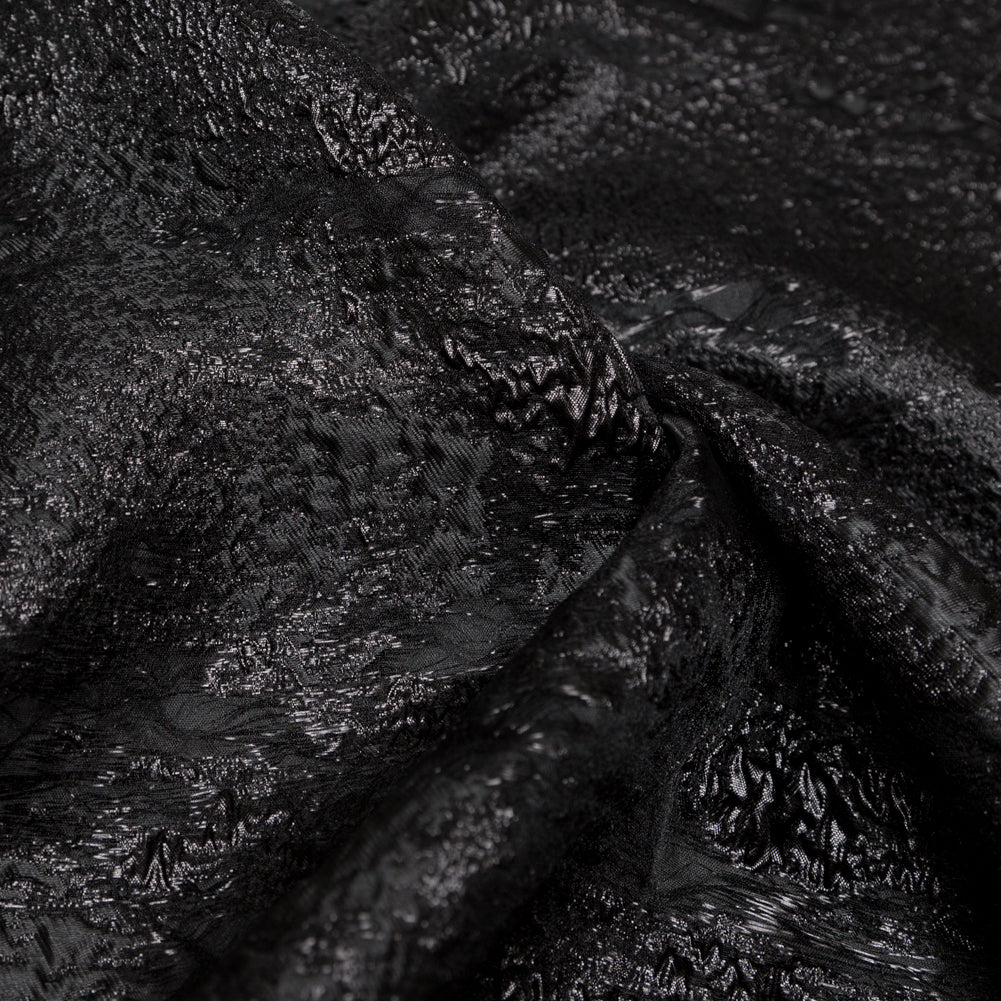 Metallic Black Abstract Luxury Brocade Detail Metallic Black Abstract Luxury Brocade Detail