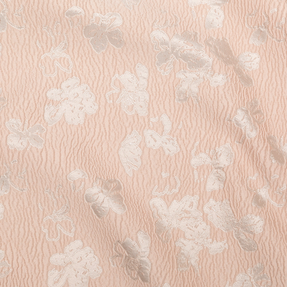 Metallic Dusty Pink and Linen Floral Luxury Brocade Metallic Dusty Pink and Linen Floral Luxury Brocade
