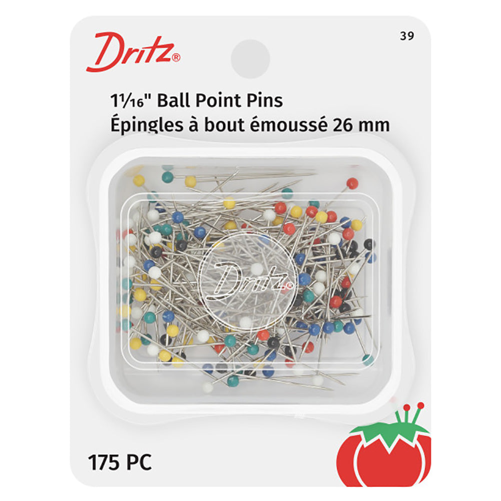 Dritz Ball Point Pins - 1.0625" Assorted Colors - 175 ct Dritz Ball Point Pins - 1.0625" Assorted Colors - 175 ct