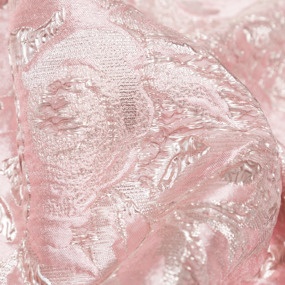 Metallic Pink Dogwood and Pink Icing Rosy Luxury Brocade Detail Metallic Pink Dogwood and Pink Icing Rosy Luxury Brocade Detail