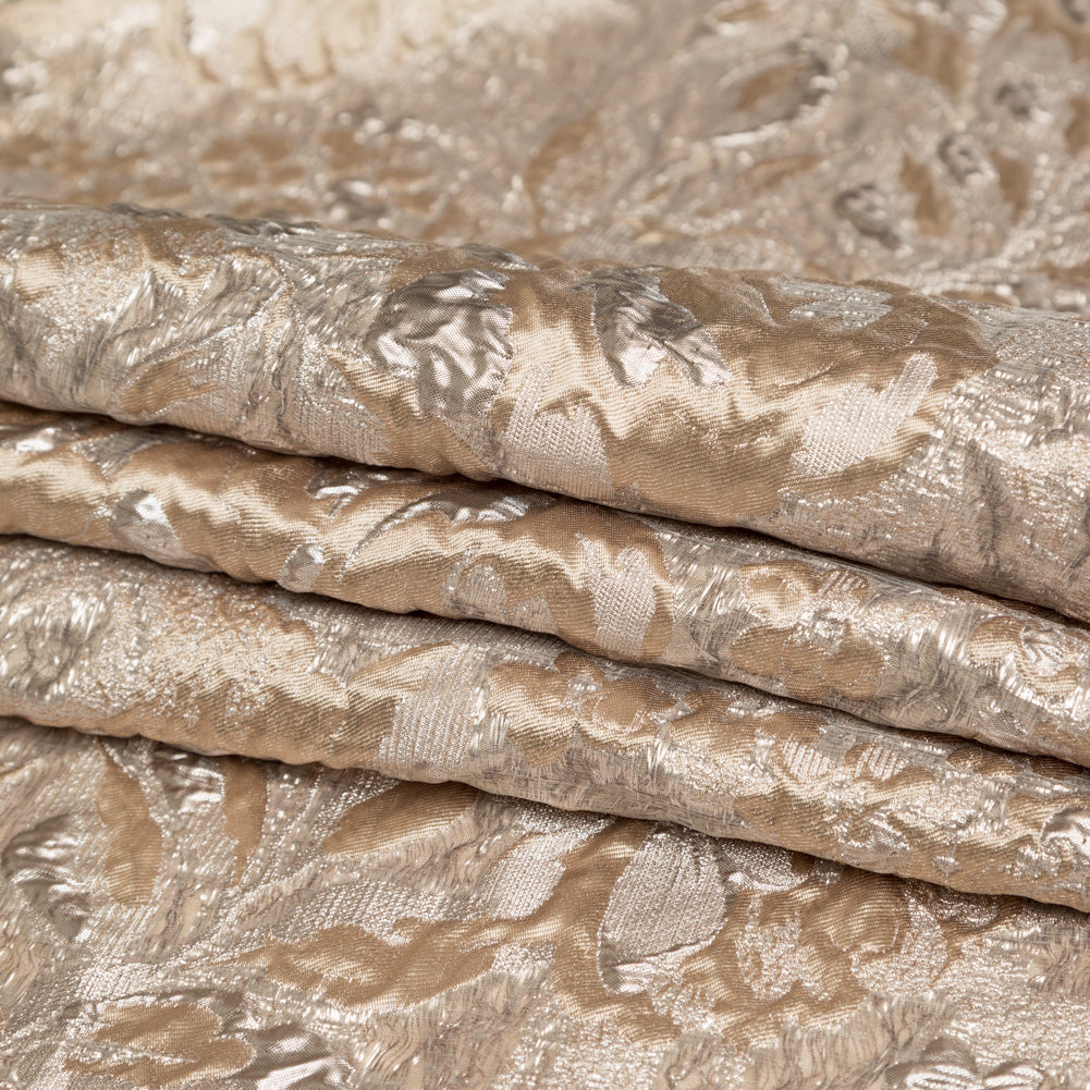 Metallic Crockery and Twill Rosy Luxury Brocade - Folded Metallic Crockery and Twill Rosy Luxury Brocade - Folded