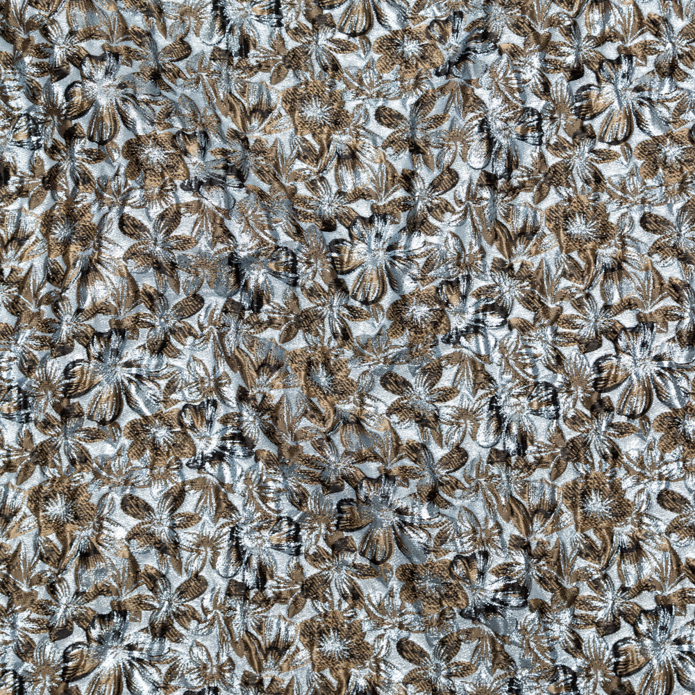 Metallic Quarry and Kangaroo Floral Luxury Brocade Metallic Quarry and Kangaroo Floral Luxury Brocade