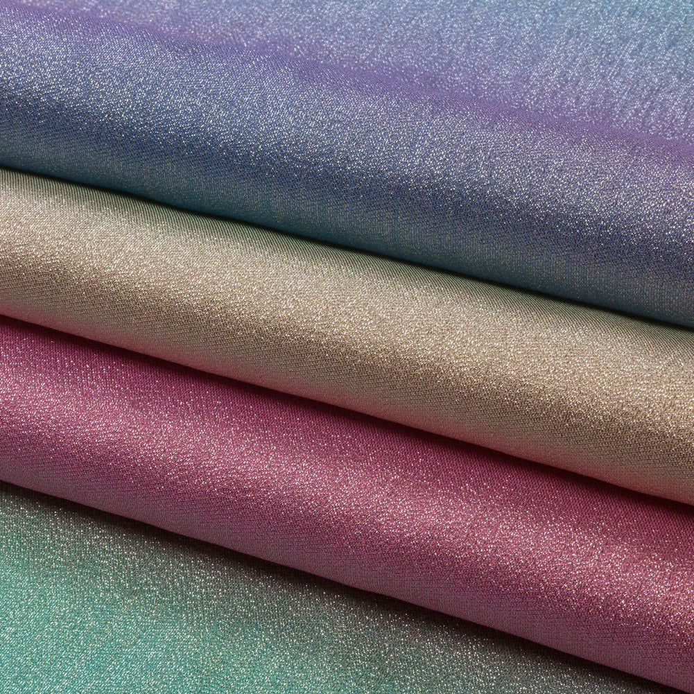 Metallic Pastel Rainbow Polyester Lame Folded Metallic Pastel Rainbow Polyester Lame Folded