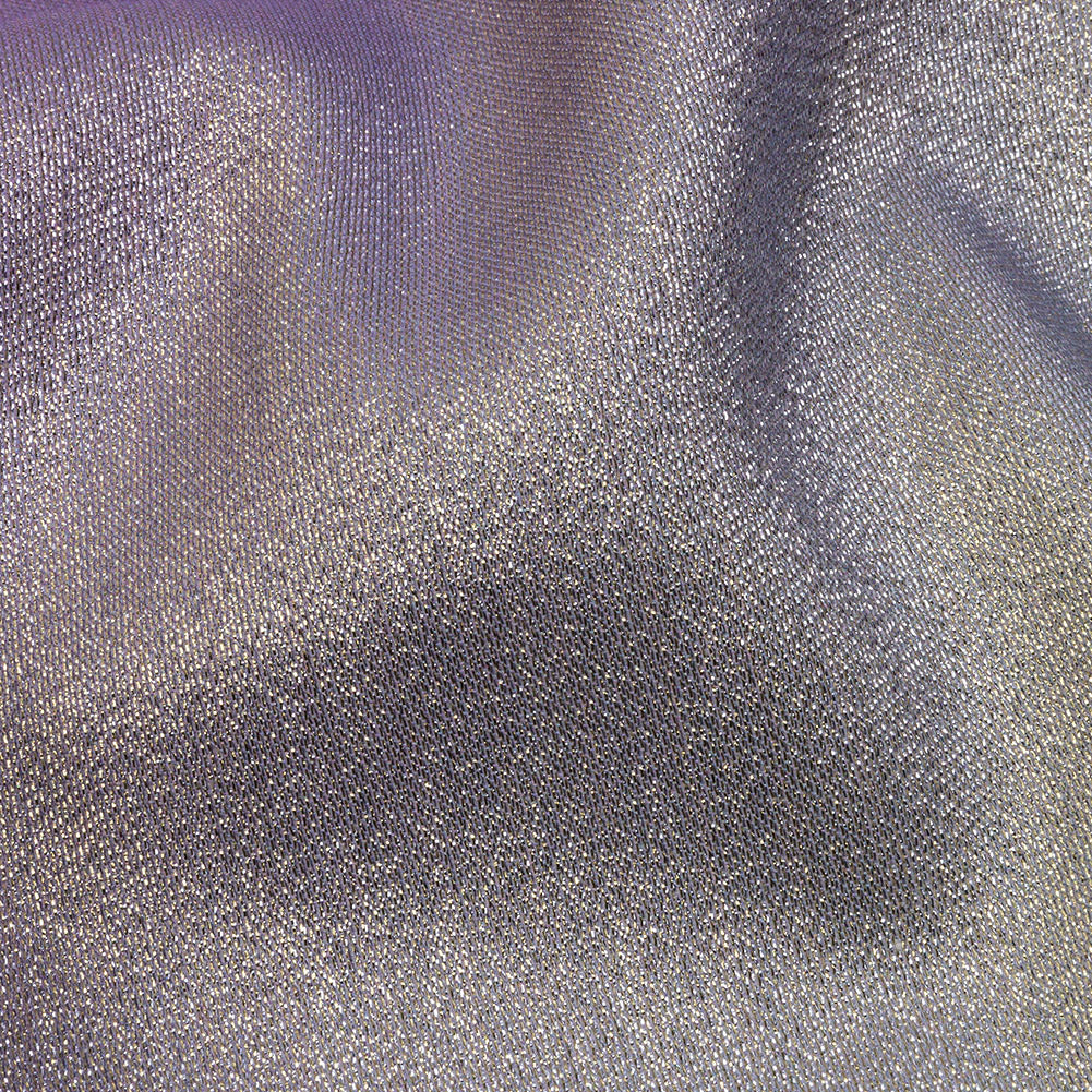 Metallic Pastel Purple, Blue and Gold Polyester Lame - Detail Metallic Pastel Purple, Blue and Gold Polyester Lame - Detail