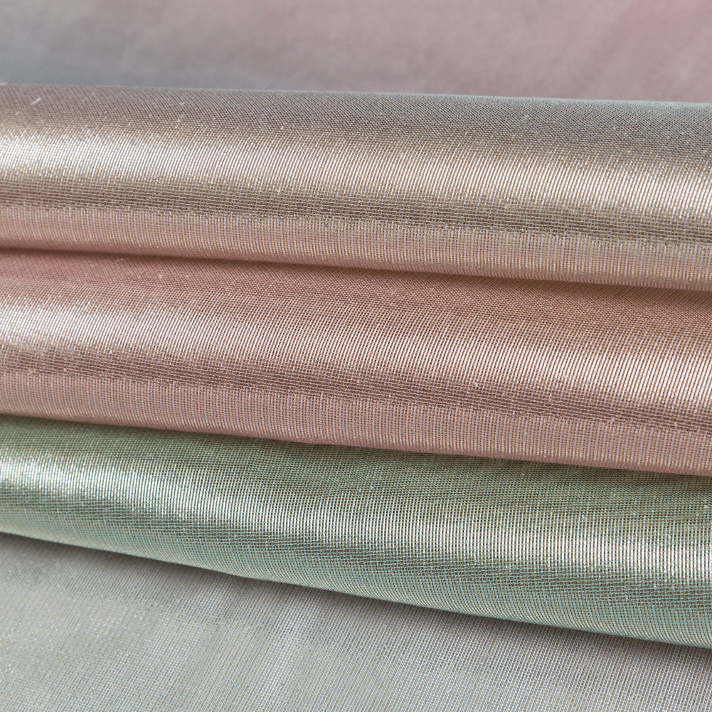 Metallic Pastel Rainbow Polyester Scrim Lame Folded Metallic Pastel Rainbow Polyester Scrim Lame Folded