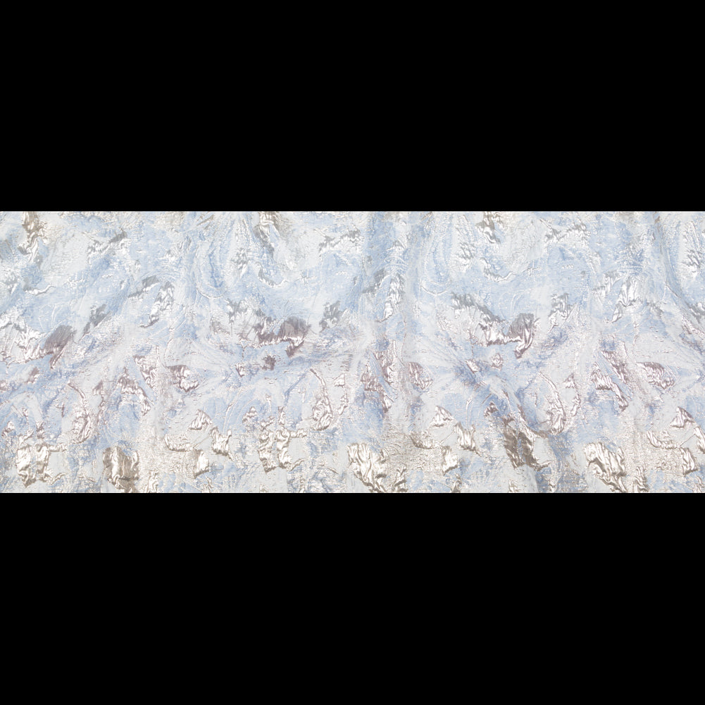 Metallic Golden Egg, Plein Air and Kentucky Blue Abstract Luxury Brocade - Full Metallic Golden Egg, Plein Air and Kentucky Blue Abstract Luxury Brocade - Full