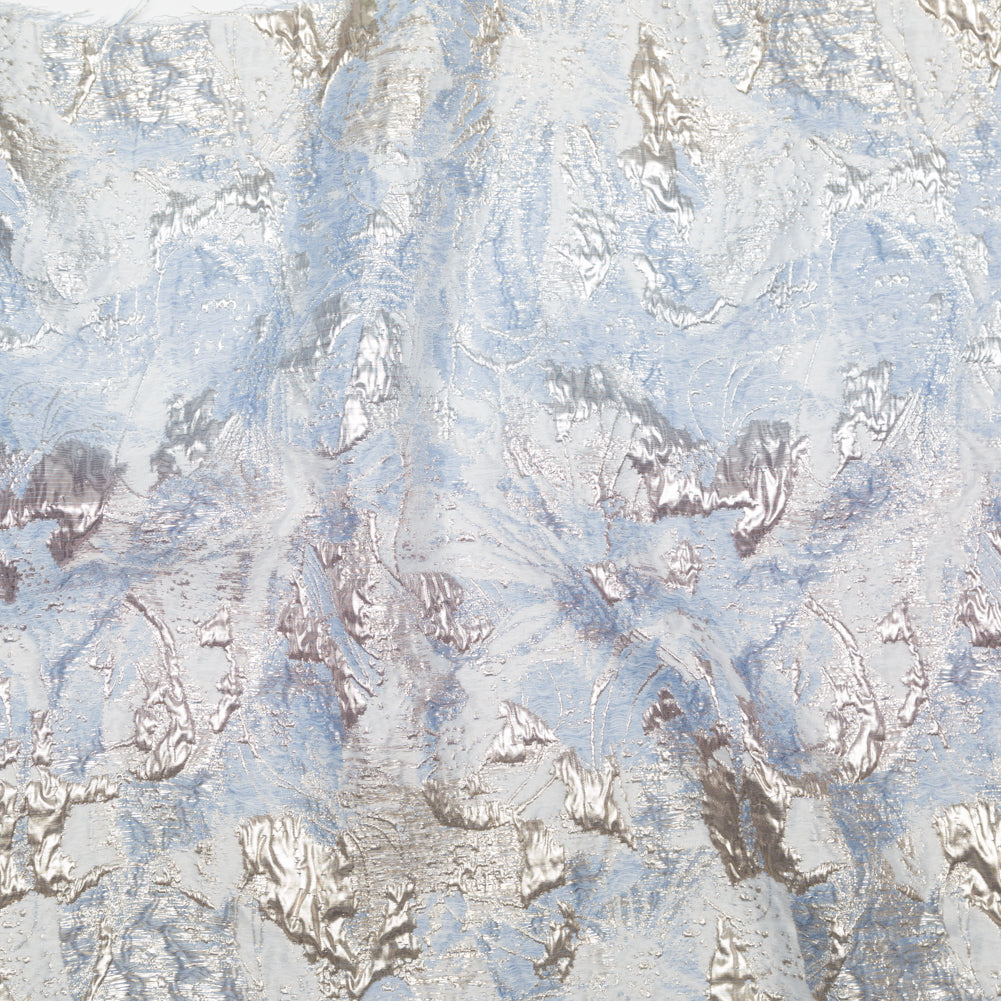 Metallic Golden Egg, Plein Air and Kentucky Blue Abstract Luxury Brocade Metallic Golden Egg, Plein Air and Kentucky Blue Abstract Luxury Brocade