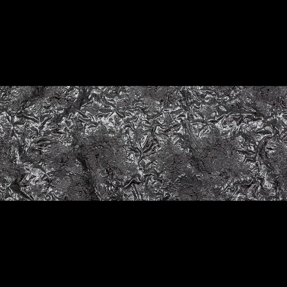 Metallic Gunmetal and After Dark Floral Luxury Double Layer Organza Brocade - Folded Metallic Gunmetal and After Dark Floral Luxury Double Layer Organza Brocade - Folded
