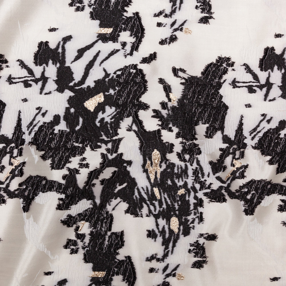 Jet Set, Blanc de Blanc and Metallic Gold Abstract Luxury Brocade Jet Set, Blanc de Blanc and Metallic Gold Abstract Luxury Brocade