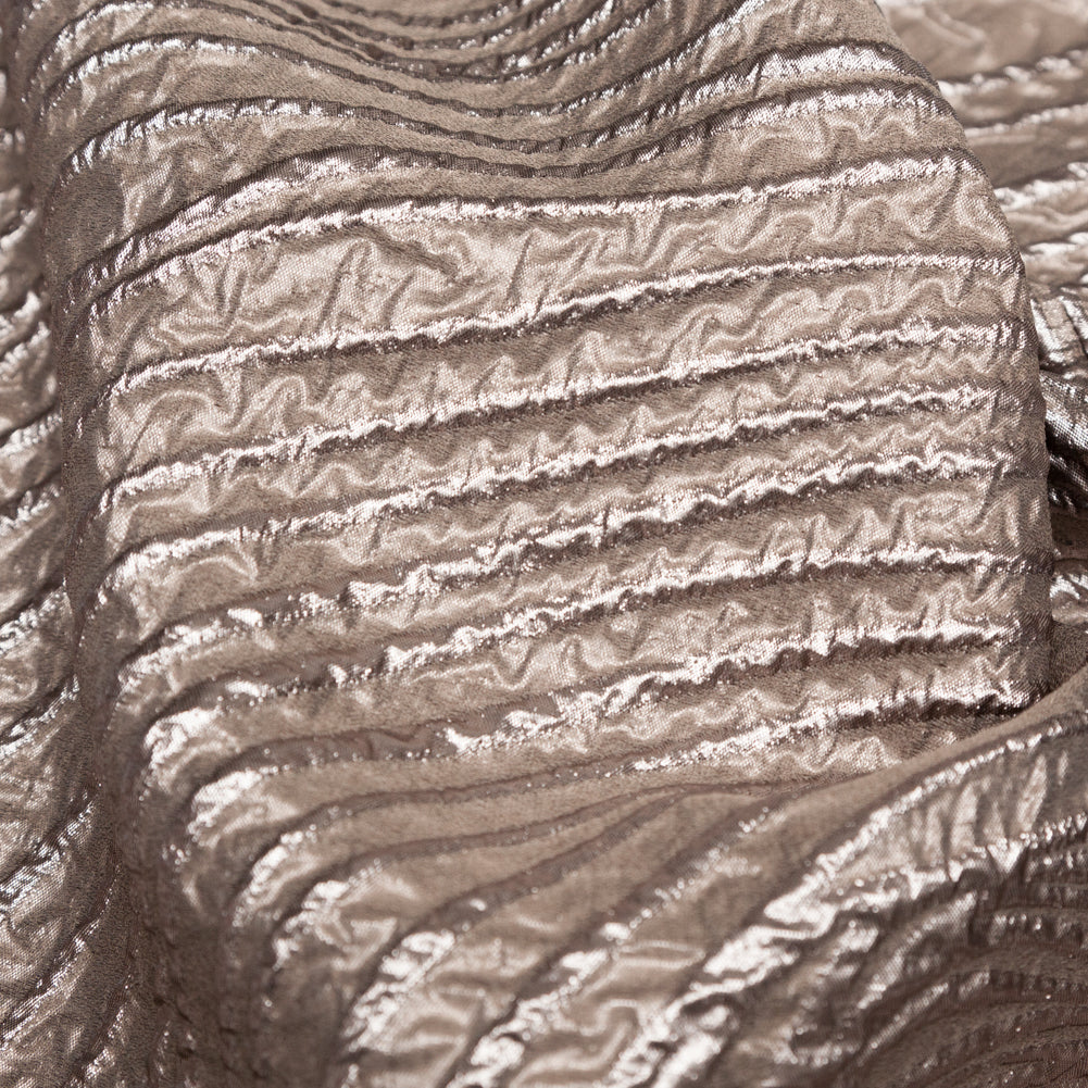 Metallic Timber Wolf Spirals Luxury Organza Brocade Detail Metallic Timber Wolf Spirals Luxury Organza Brocade Detail