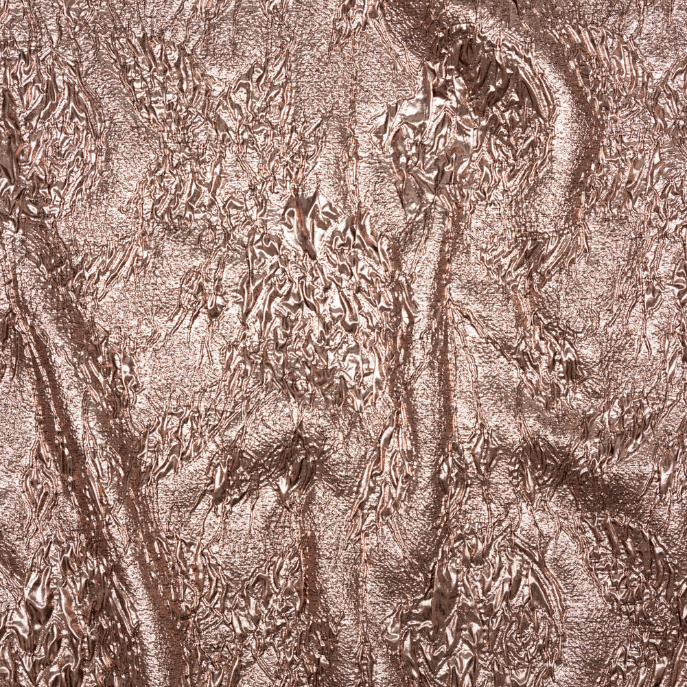 Metallic Teak Crinkled Luxury Brocade Metallic Teak Crinkled Luxury Brocade